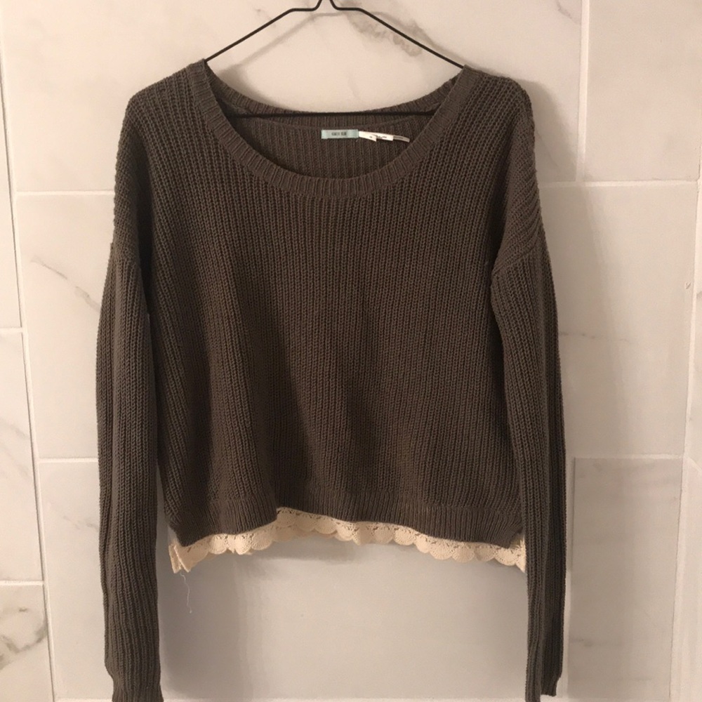 olive green urban outfitters sweater